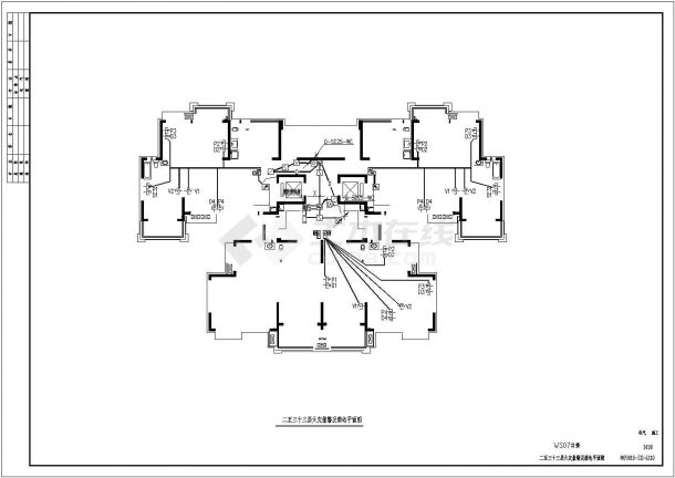 33层小区住宅楼电气施工图纸-图二
