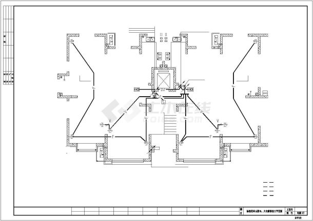 十一层四单元小区住宅楼电气施工图纸-图一