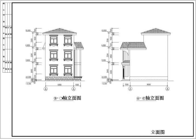 某地三层框架结构独立别墅结构方案图_图1