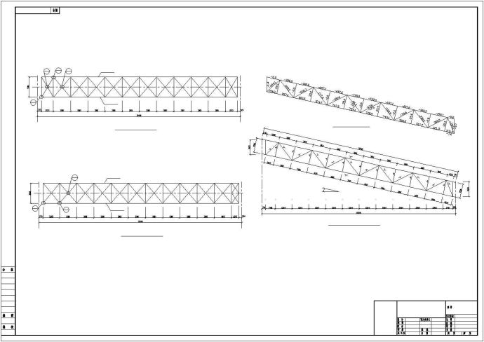 某工厂钢结构通廊结构施工CAD图_图1