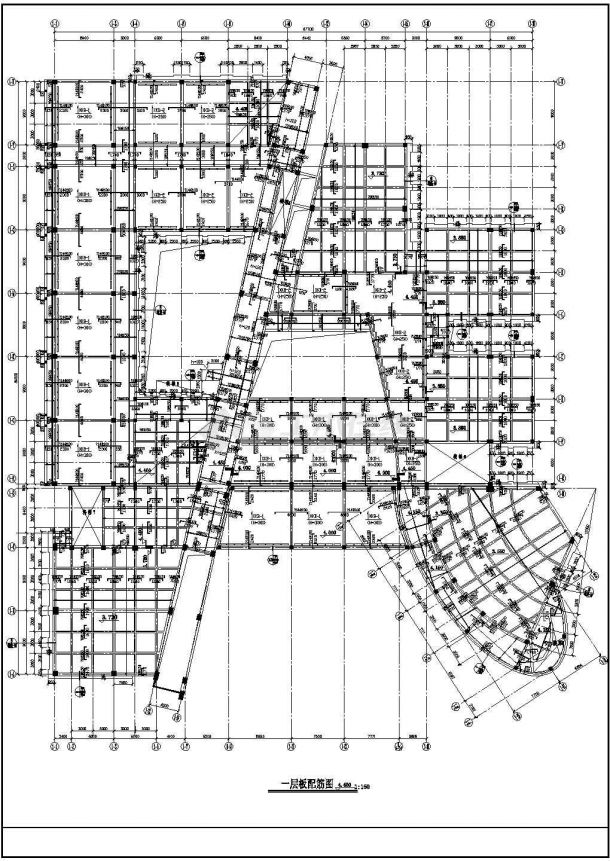 某地区教学楼建筑结构CAD图纸-图二