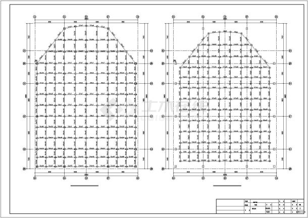 [山东]单层正放四角锥与螺栓球节点结构网架结构施工图-图一