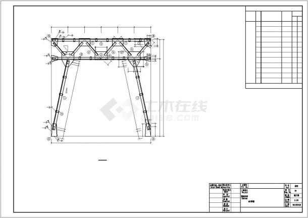 [河北]单层门式刚架结构工业厂房结构施工图-图一