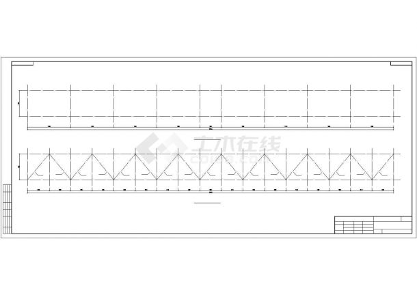 管线跨铁路段钢桁架结构图-图二