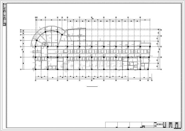广场大楼框架规划CAD布置图-图一