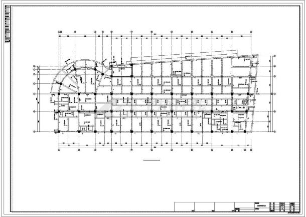广场大楼框架规划CAD布置图-图二
