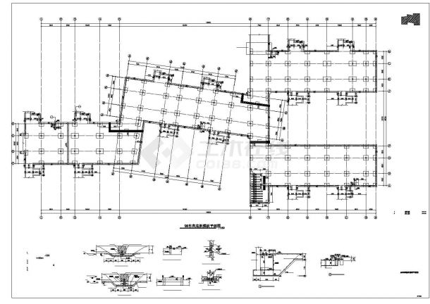 某城市居民小区地下车库结构设计CAD图纸-图一