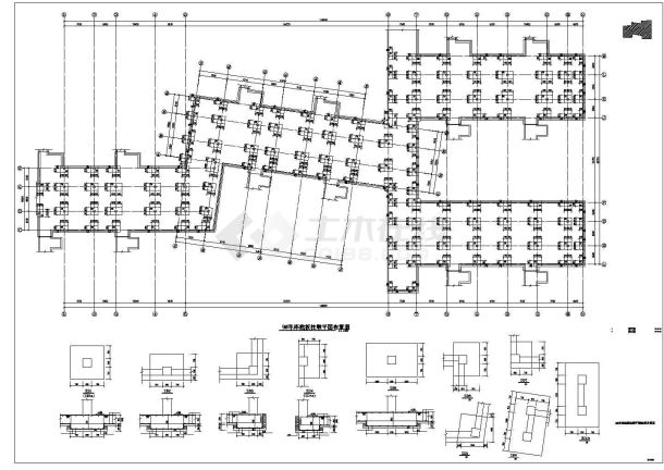 某城市居民小区地下车库结构设计CAD图纸-图二