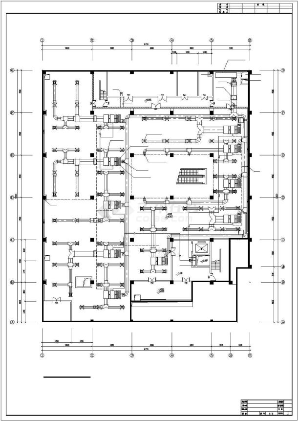 某经典大型项目冷媒中央空调CAD布置图-图二