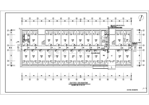 某学校六层宿舍楼电气cad施工图（共9张）-图二