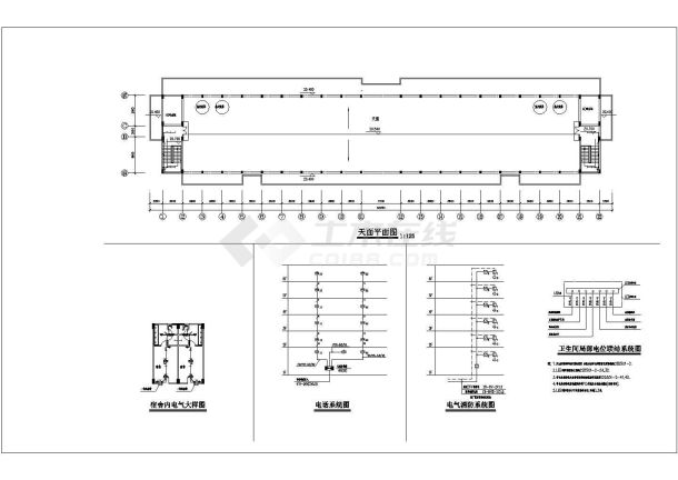 某工厂宿舍楼电气施工图（共5张）-图一