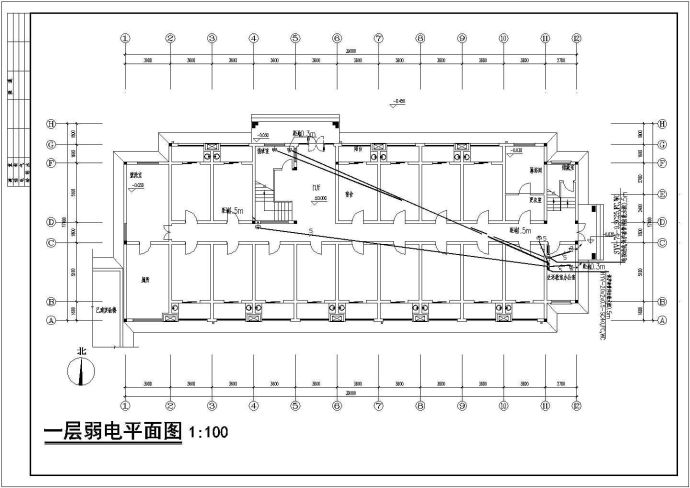 某中学宿舍楼电气cad施工图_图1