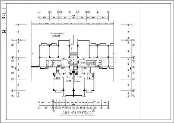 一套公寓楼电气cad施工图（含电气设计说明）-图二