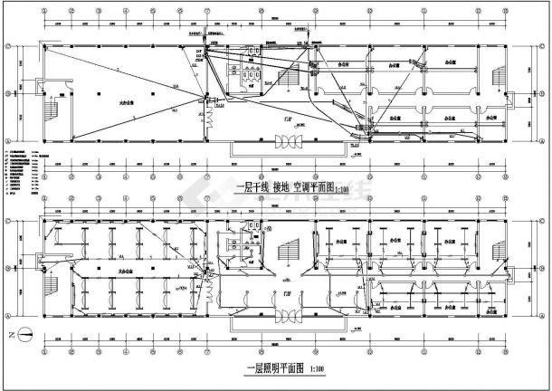某地小型的宿舍楼电气CAD规划参考图-图二