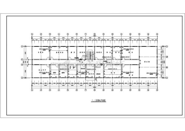 某校区小型宿舍电气结构平面图纸-图二