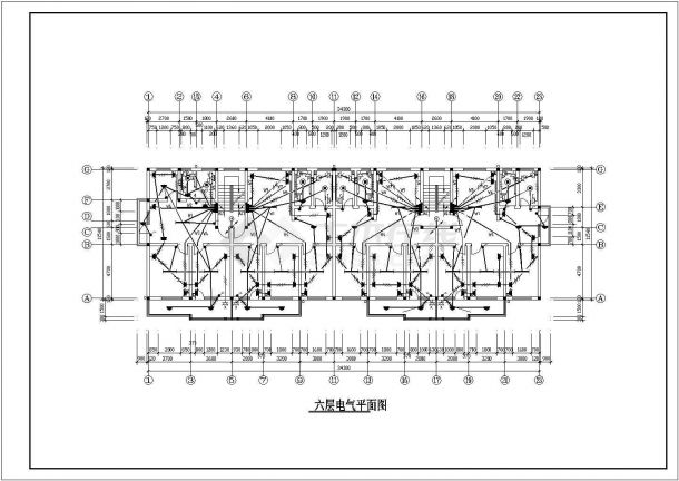 某地区多层住宅电气cad施工图-图二