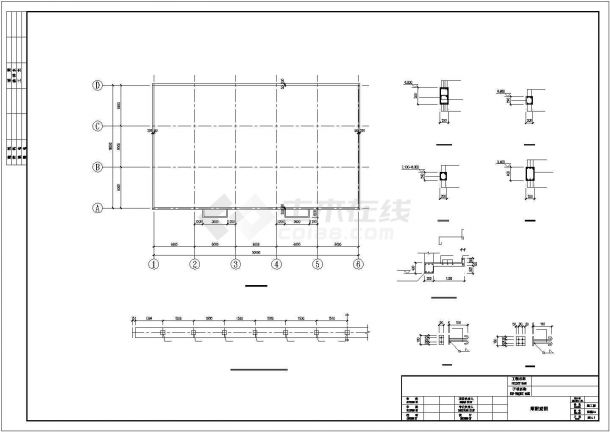 [湖南]单层钢筋混凝土排架结构工业厂房结构施工图-图二