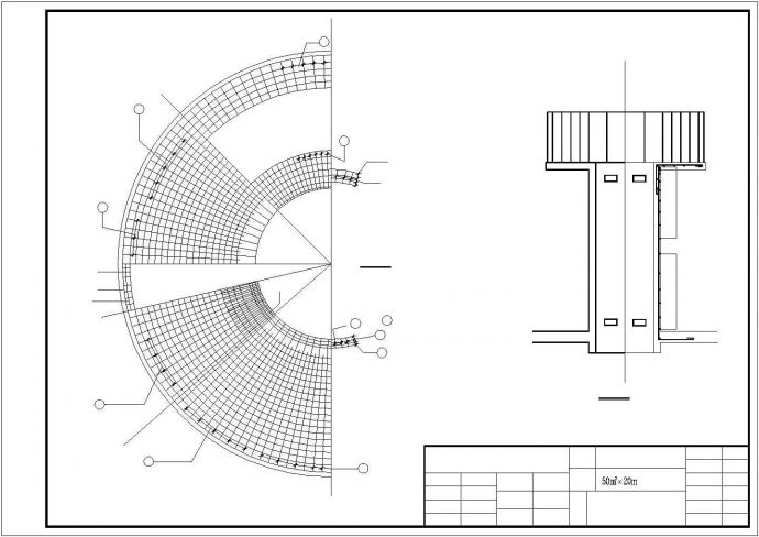 50立方米容积20米高倒锥壳给水塔结构施工图_图1