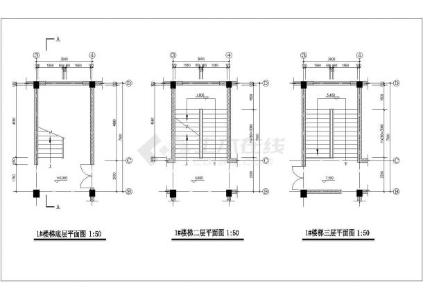 工厂内办公楼规划CAD布置图-图二