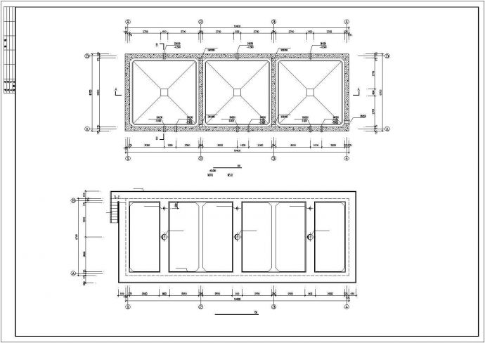某皮革厂5000立方污水处理工程结构设计图_图1