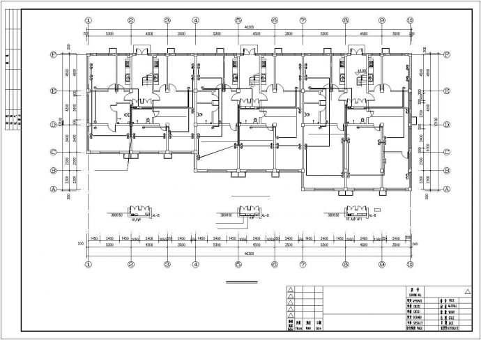 北京某科研基地五层框架宿舍楼全套设计图(含建筑图、结构图、水电暖施工图)_图1