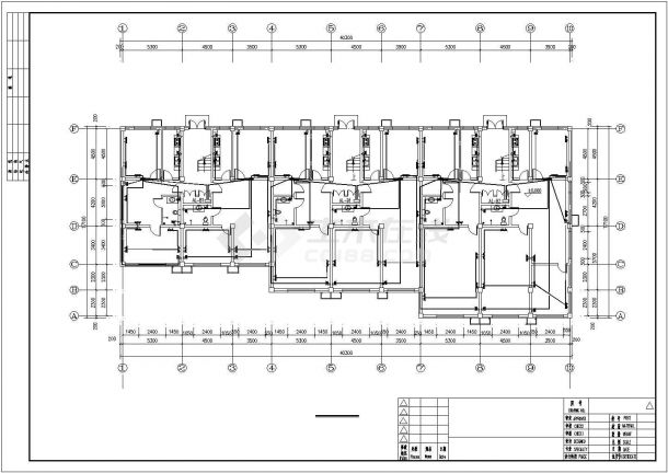 北京某科研基地五层框架宿舍楼全套设计图(含建筑图、结构图、水电暖施工图)-图二