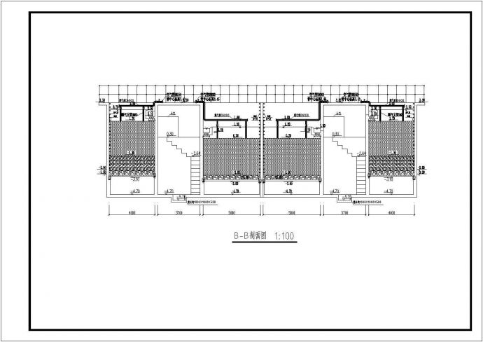 某污水处理厂内曝气生物滤池设计图_图1