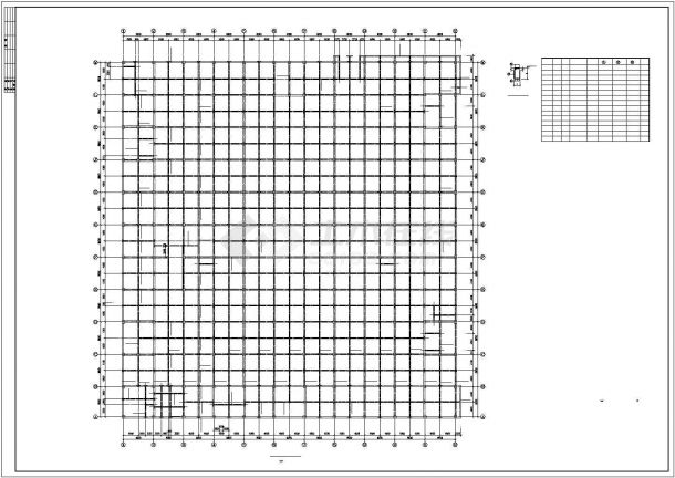 西安某框架商场结构CAD平面布置参考图-图二