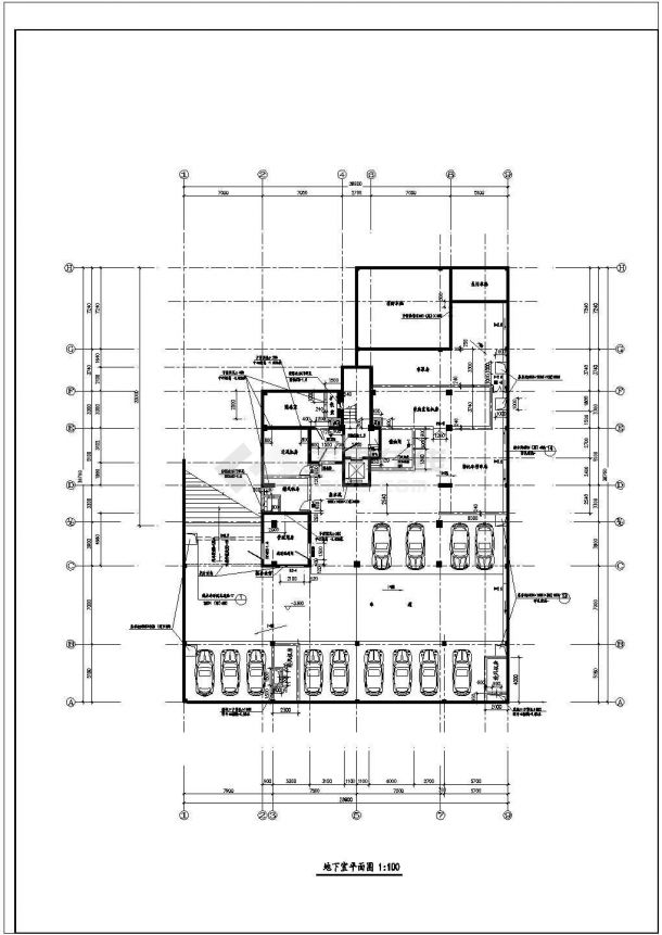 高层住宅楼施工设计平面图-图一