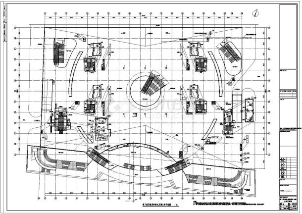 江苏大型地下购物广场给排水图纸-图一