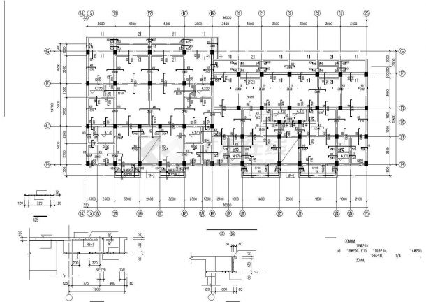 某底层框架多层砖房建筑结构设计图-图二