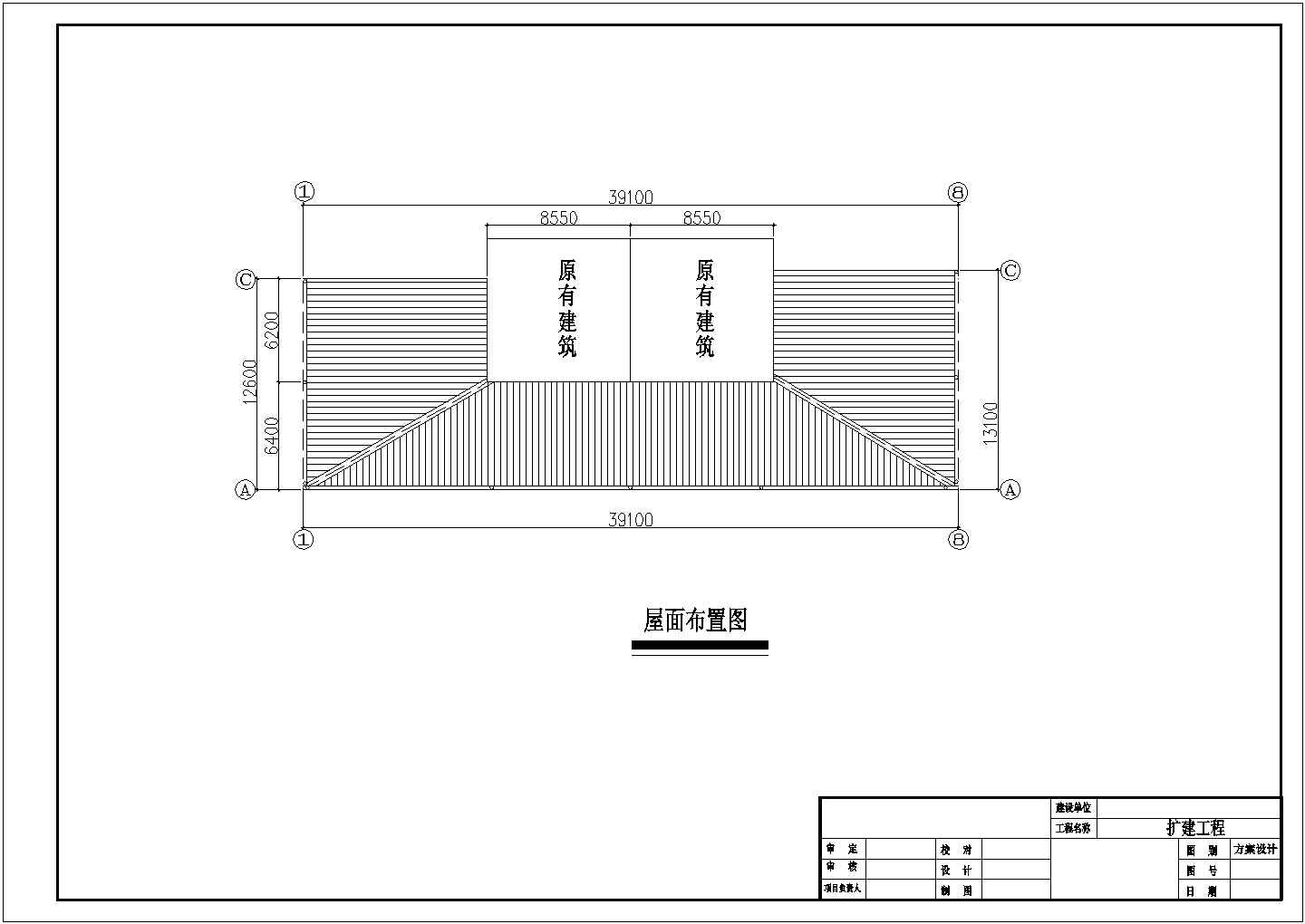 某市民广场铁棚结构设计CAD施工图