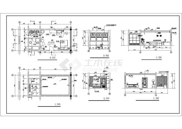 某二层客房标准间建筑施工图-图二