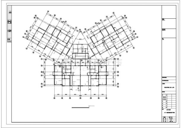 某32层框架剪力墙住宅结构设计部分图纸-图一