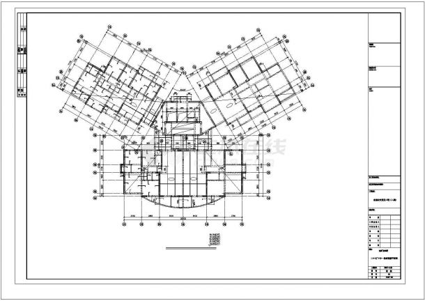 某32层框架剪力墙住宅结构设计部分图纸-图二