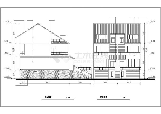 163平米别墅建筑设计施工图-图二