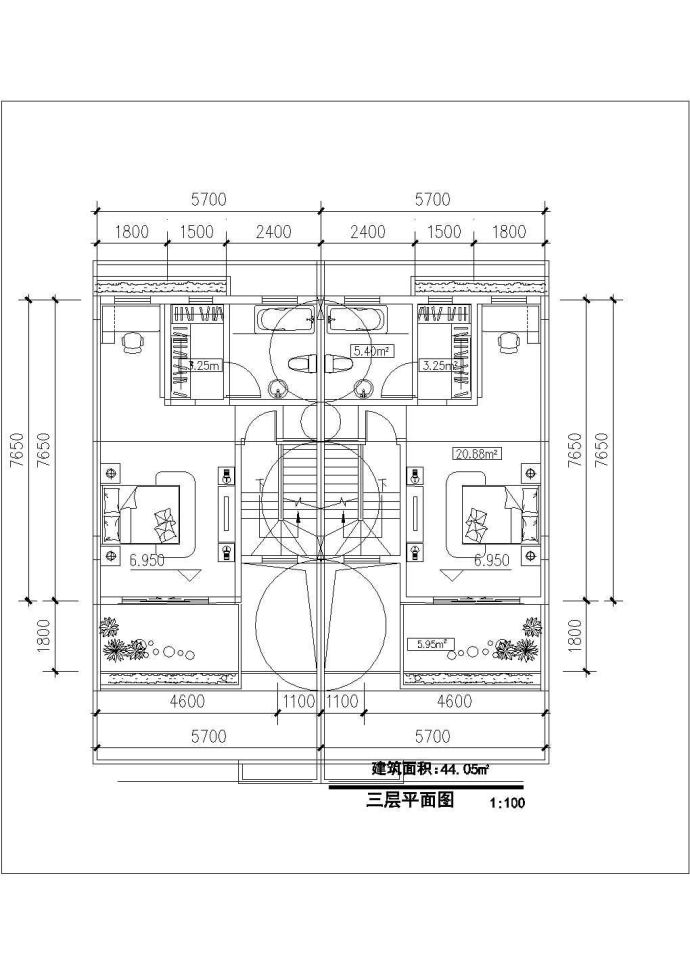 155.10平米别墅建筑设计图纸_图1