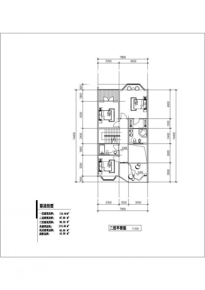 270平米别墅建筑设计施工图_图1