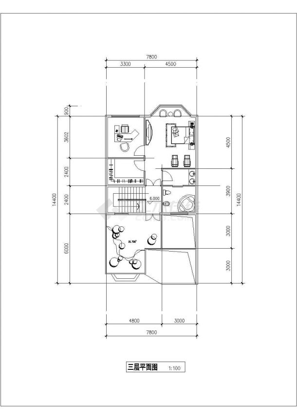 270平米别墅建筑设计施工图-图二