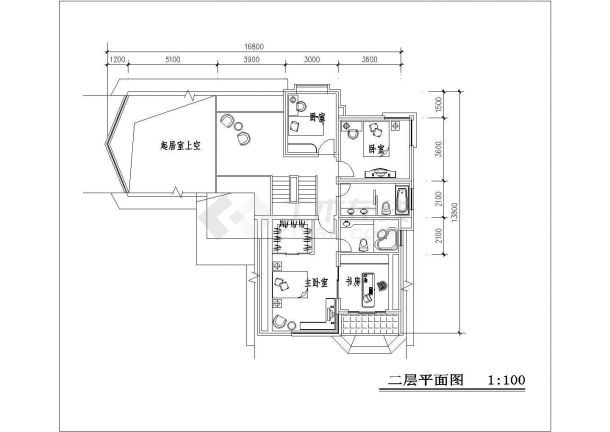 342平米别墅建筑设计施工图-图二