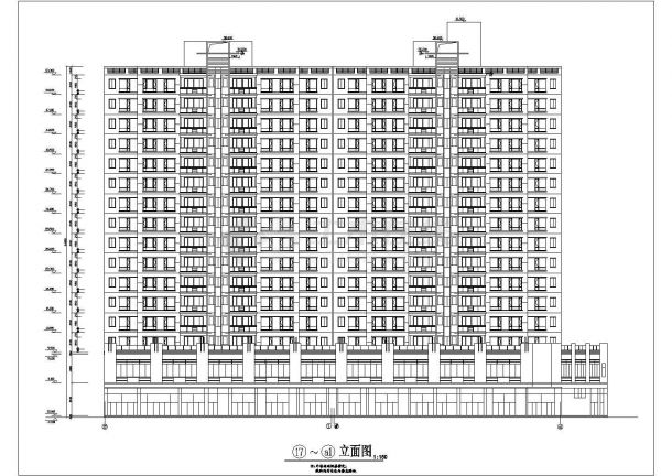 某小区高层住宅楼建筑设计图（共13张）-图二