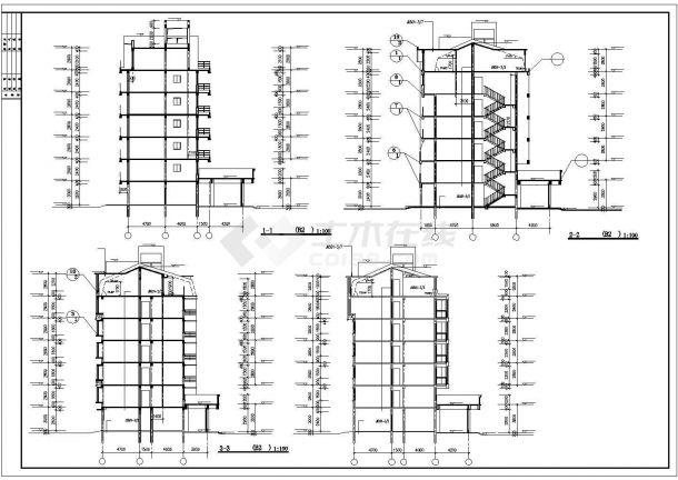 某地高档小区公寓楼建筑施工图（共14张）-图二