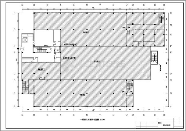 [长沙]知名大厦项目消防设计施工图-图一