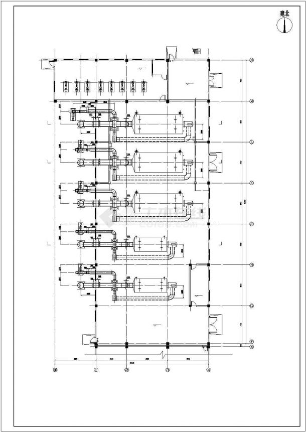 大型燃气导热油炉安装施工图-图二