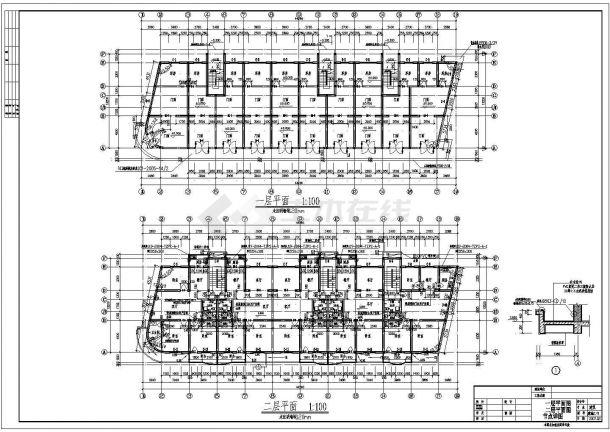 某地四层砖混结构商住房建筑设计施工图-图二