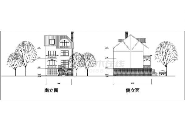 一城市生态型住宅房建筑平立面详图-图二