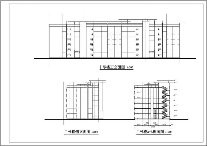 某多层住宅建筑CAD示意图_图1