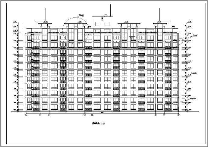 某多层住宅楼建筑平面图_图1