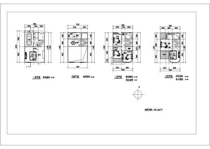 复古式休闲别墅建筑规划CAD套图_图1