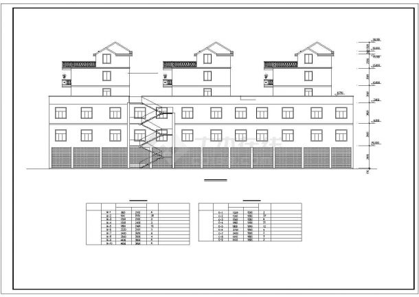 某县某商住楼建筑设计图（共11张）-图二